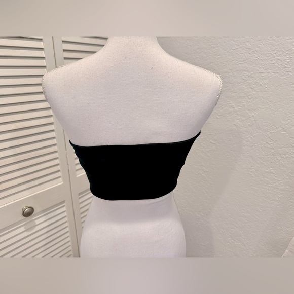 Missguided Black Strapless Corset Top Size US 4 - Picture 3 of 11